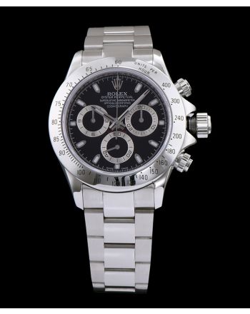 Rolex Stainless Steel White Dial Dayton Watch Black